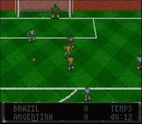 une photo d'Ã©cran de World Cup Striker sur Nintendo Super Nes